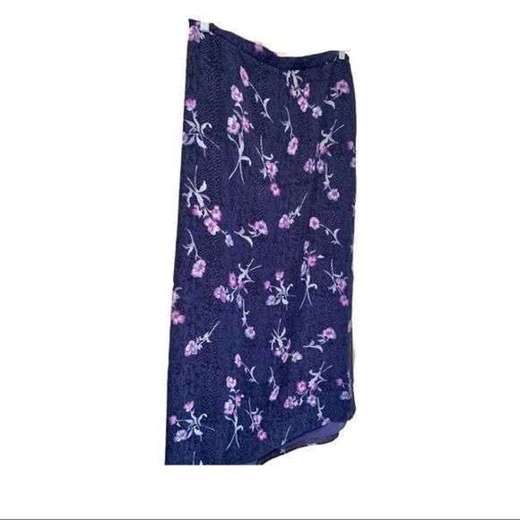 John Paul Richards Plus Size Purple Floral  Maxi Skirt. - Picture 3 of 12